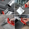 MAXPOWER Sheet Metal Hand Seamer, 5-Blade Pipe Crimper & 3"