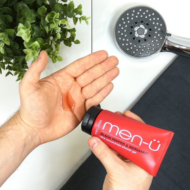 men-u Shower Gel Black Pepper Ultra Concentrate Formula - Longer