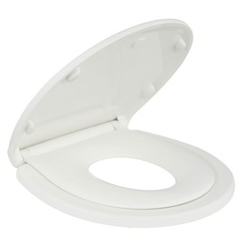 BATH ROYALE Potty Training Seat - Soft Close, Kingsport BR720-00, Round White, Adult & Child Combo