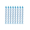 Unique Stripes Party Candles, 2.5", Blue
