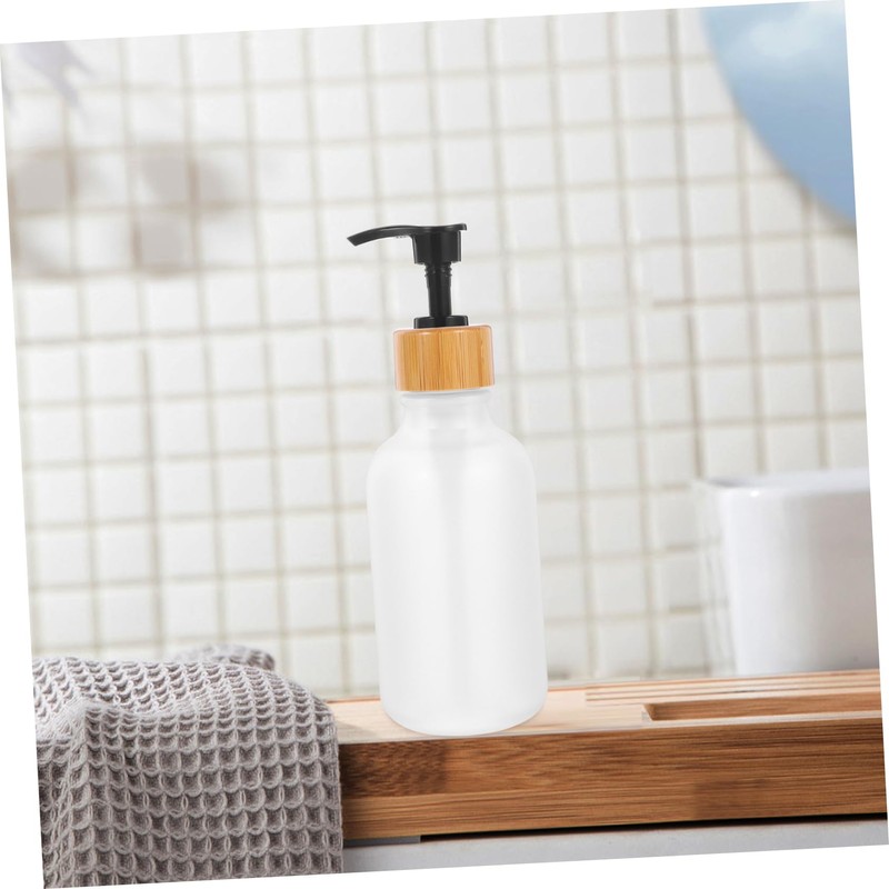 SAFIGLE 2pcs Refillable Shampoo Dispenser Bottles Durable Lotion Pump for