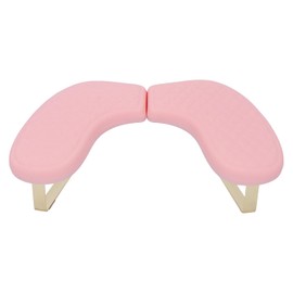 Reposabrazos para Uñas para Nail Tech - Reposamanos de Manicura Plegable de PU Desmontable en Forma de U para Salón y Uso Doméstico - Elegante Diseño Negro (PINK)