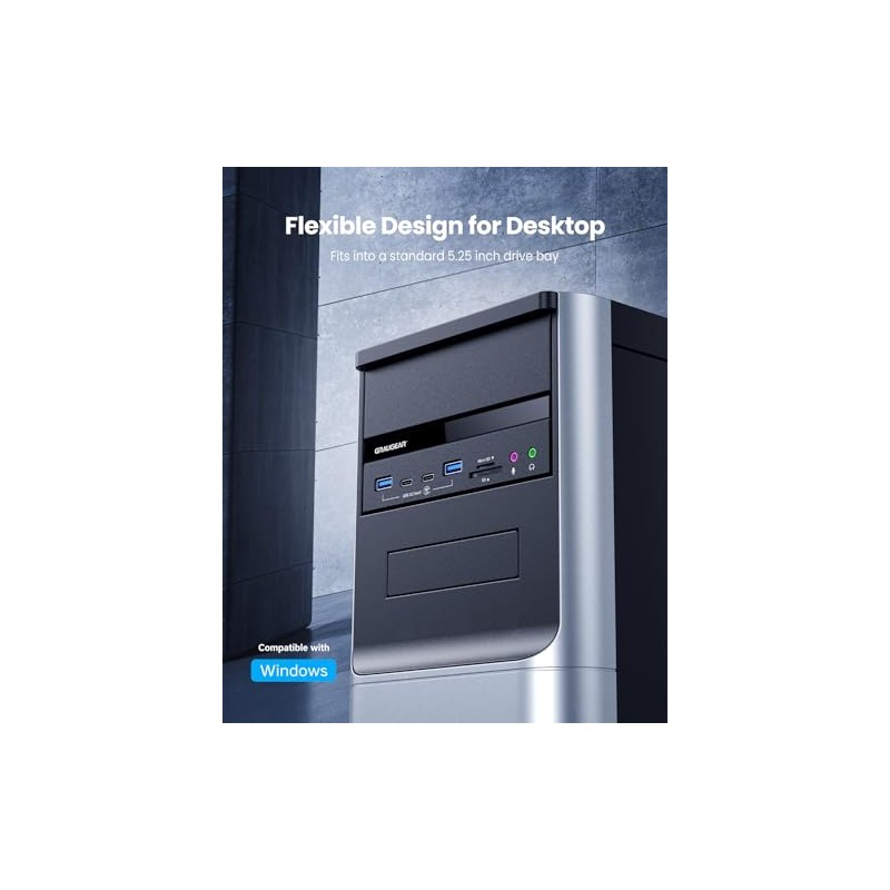GRAUGEAR Lector de Tarjetas de Panel Frontal USB 3.2 de