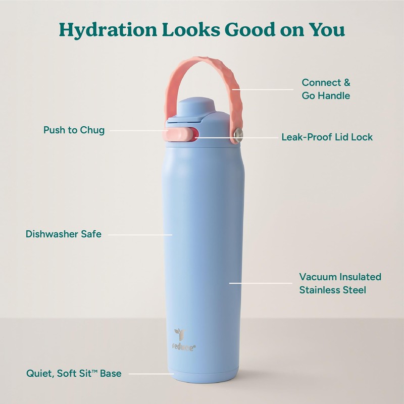 REDUCE Aura Vacuum Insulated 26 oz Water Bottle - Leak-Proof