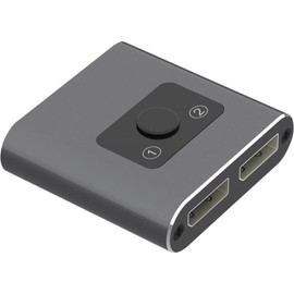 MAXTRACK CS38L 2 Port DisplayPort switch Grey