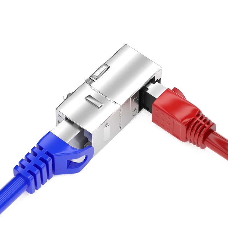 HB-DIGITAL RJ45 Keystone Cat.7 Angle Connector Adapter 90° Angled CAT7