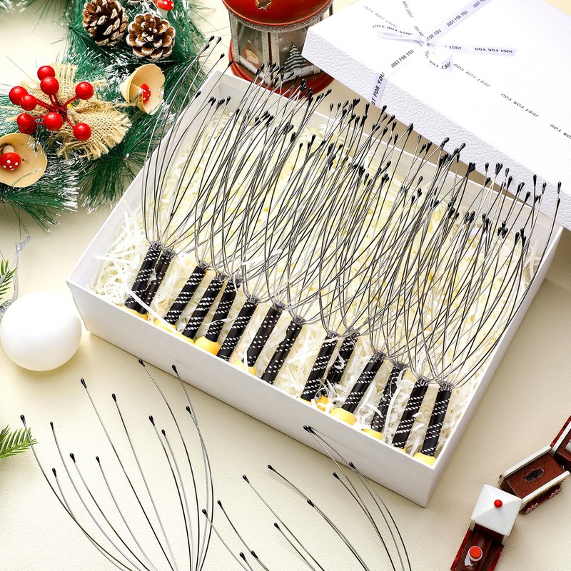 36 Pcs Scalp Massager Head Scratcher Wooden Handle,Black
