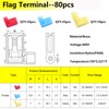 smseace 81pcs Right Angle Spade Connectors with Flag Terminal Crimper