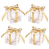 KUPOO 50pcs Clear Favor Boxes, 2 x 2 x 2
