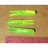 ALL AMERICAN 25ct CHARTREUSE SILVER FLAKE 1.5" SPLIT TAIL BEETLES