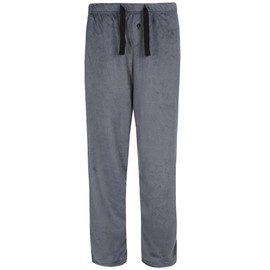 Style It Up Mens Minky Fleece Pajama Pants Elastic Waist Comfortable Warm Cozy Super Soft Perfect Fit Adults Loungewear (GREY, S)