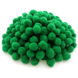 TOAOB 300 Pieces Pompoms 20 mm Small Green Pompom Fluffy Plush Set Balls Art Bobble for Funny DIY Creative Crafts