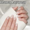 GAOY Polvo para uñas perla cromo blanco, pigmento brillante con