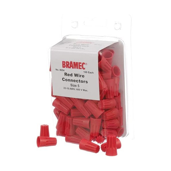 Nuts; Wire - RED;(100/Pkg)
