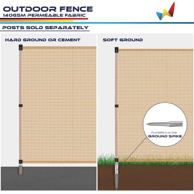 Windscreen4less Outdoor Garden Fence Mesh Netting Roll Temporary Fencing for