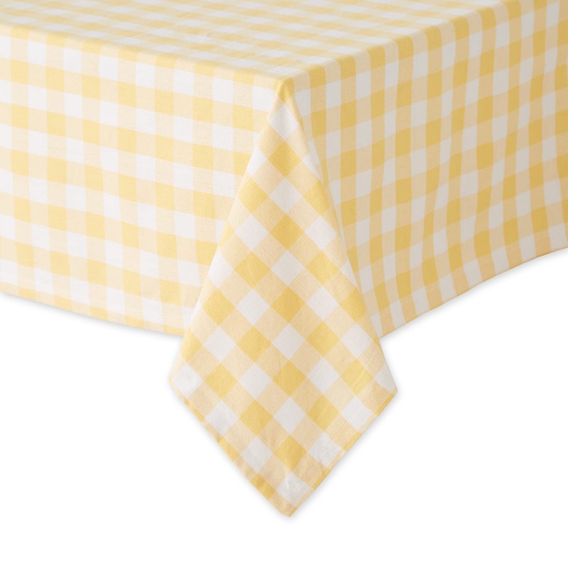 DII DII Checkered Tabletop Collection 100% Cotton, Machine Washable, Tablecloth,