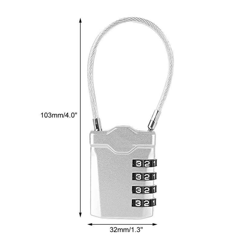 TSA Accepted Resettable 4 Digit Lock Travel Luggage Suitcase Code
