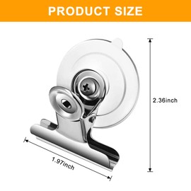 Aufind 12 Packs Suction Cup Clip Plastic Round Suction Cup Clamp Holder Strong Window Glass Suction Cup Clip for Hanging Kitchen Bathroom Office Accessories…