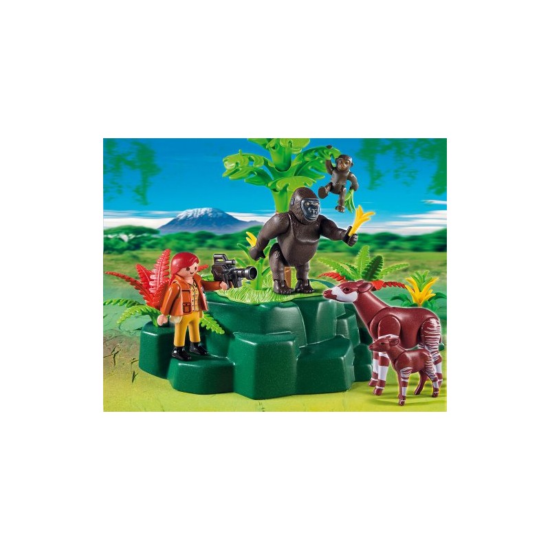 Playmobil 5273 WWF Gorillas and Okapis with Film Maker