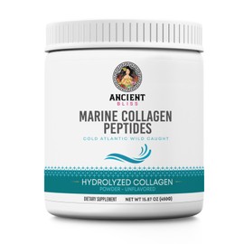 Ancient Bliss Wild-Caught Marine Fish Collagen Peptides Powder, Flavorless Collagen Protein Supplement with Type 1, Non-GMO, Gluten-Free, Amino Acid Supplement for Skin, Hair and Nails, 15.87 Oz