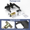 Estmoon 5 Pack Matte Black Door Handles Interior Door Knobs,