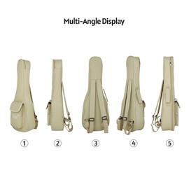 IRIN Ukulele Shoulders Bag Thickened Cotton Bag Waterproof Bag Padded Backpack for 24 Inch Ukulele Small Guitar