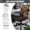 Wanyint Deer Camo Hunting Forest Tree Office Chair Cover Stretchable