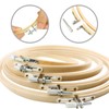Yixhua 5Pcs Embroidery Hoops Round Bamboo Embroidery Frame Cross Stitch