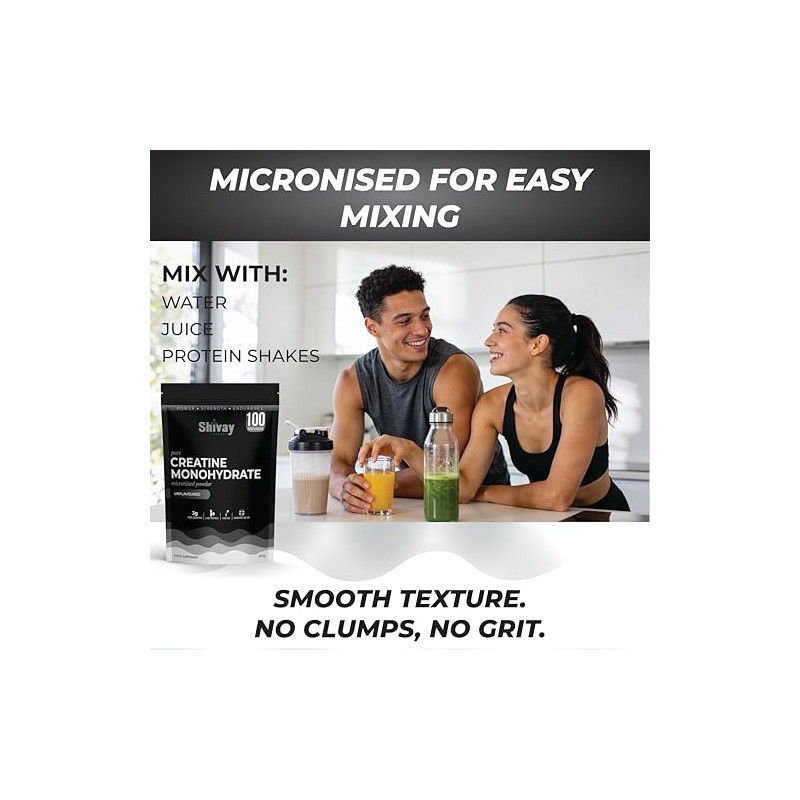 Micronised Creatine Monohydrate Powder 300g – 100 Servings – 100%