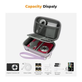 K&F Concept Digital Small Camera Case, Compact Waterproof Small Camera Bag, Lightweight Camera Sling Bag for CCD/Sony DSCW800/DSCW830/Canon PowerShot