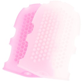 2pcs Bath Silicone Gloves Massage Glove Bath Silicone Massage for Men Women (Random Color)