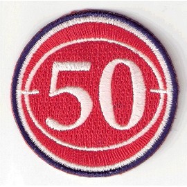 Detroit Pistons 50th Anniversary Logo Patch Small Version