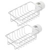 2Pcs Faucet Storage Rack Stainless Steel Sink Caddy Organizer Soap