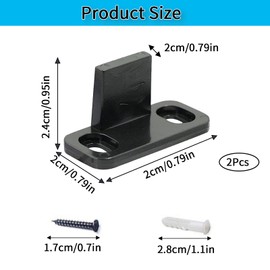 GVSS 2 x Sliding Door Guide, Floor Guide for Sliding Door Bottom Wooden Barn Doors, Adjustable and Durable for Cupboard and Wardrobe
