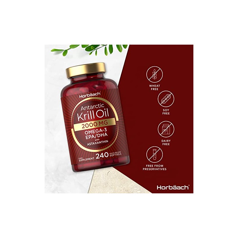 Antarctic Krill Oil 2000mg | 240 Softgel Capsules | High