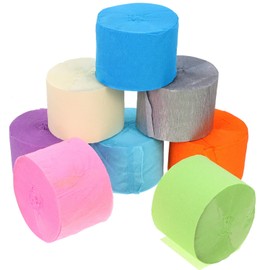 Operitacx Christmas Crinkle Paper Rolls 8 Pack Streamers for Party Wall Decorations