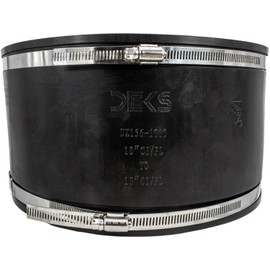 10"x 10" DEKS Flexible Couplings DX156-1010 - Works With Clay to Plastic (PVC) Copper and Steel Pipes