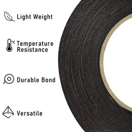 SWRT Double Sided Tape, 16.5 FT x 1 in 0.04 Inch Thick Heavy Duty Mounting Foam Tape, Waterproof Adhesive Tape for Car, LED Strip Light, Home Office Automotive Deco