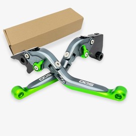 Motorcycle Extendable Adjustable Clutch Brake Lever Compatible with Kawasaki NINJA500 Ninja 500 Z500 Z 500 SE 2024 2025 (Grey Green)