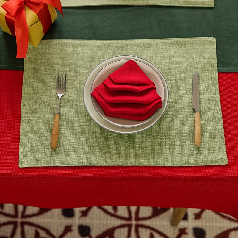 Home Brilliant Table Mats Set of 4 Easy Clean, Spring