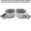 NovelBee 4pcs Boat Bimini Top Hinge Jaw Slide Rail Mount
