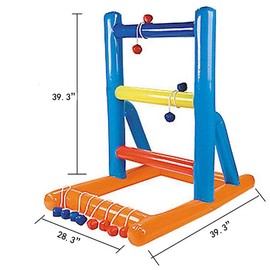 The Dreidel Company Inflatable Ladder Ball Game, 7 Piece Set, 25" x 38" x 38" Inflated