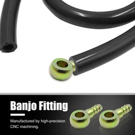 sourcing map 2 x Hollow Screws 10 mm Hose Nozzle Hose Coupling Banjo Fitting Fuel Line Adapter for Motorcycle Car