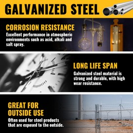 VIVIDA 4" Fence Post Caps, Chain Link Post Caps, Galvanized Steel, for 4" OD Pipe, Chain Link Fence Parts, 4 PCS