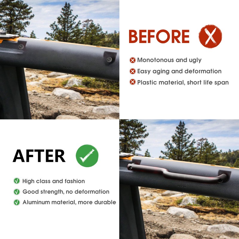 sukemichi Grab Handles for Bronco, Metal Front Rear Grab Handles