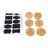 6Pcs Jar Wood Lid Set Easy to Clean Storage Jar