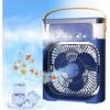 LUXVI Ventilador de Escritorio y Humidificador con Luz LED: Refresca