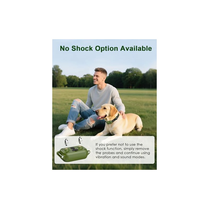 Shock Collar for Dogs, IP67 Waterproof Dog Training Collar with