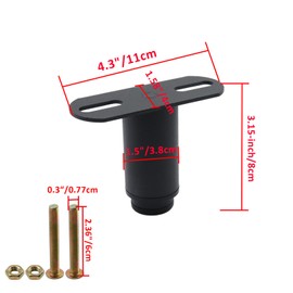 Bitray Bed Support Legs 3.15"/8cm-4.7"/12cm Adjustable Height Iron Bed Frame Support Legs Square Black Round Bed Frame Replacement Legs for Bed Frame, Sofa Furniture,Wooden Bed -4pcs