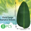 ARTIFIPLANT Large Banana Leaves, 8 Pcs Leaf Placemats,21.4'' Artificial Banana